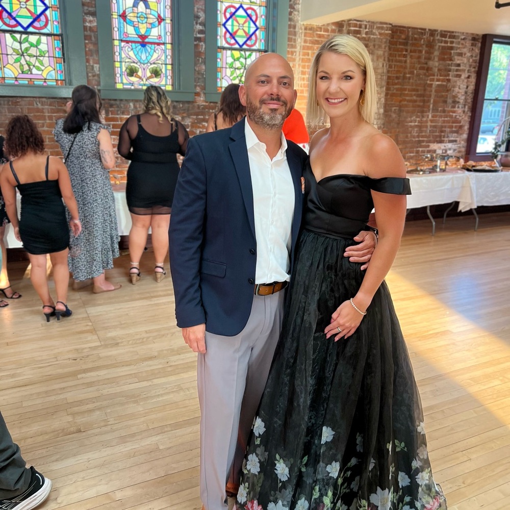 Elegant Black Floral Gown